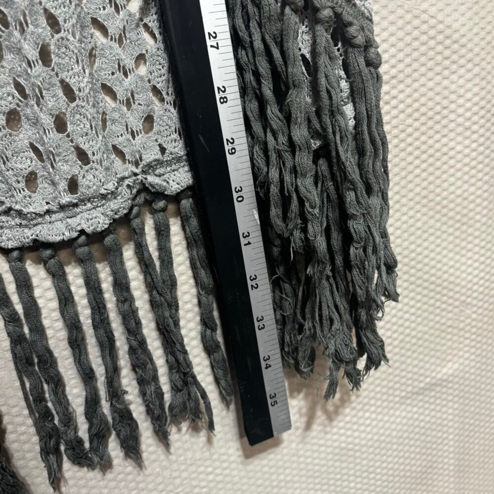 Daytrip Small Ombre Crochet Fringe Kimono Boho Festival Beach Cover Up Western - Picture 7 of 8